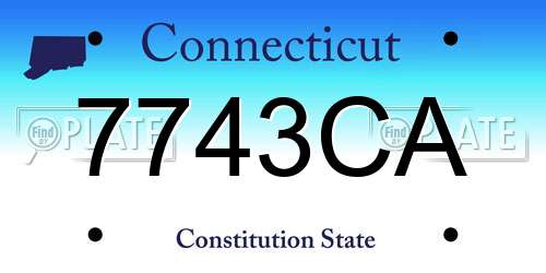 7743CA Connecticut License Plate