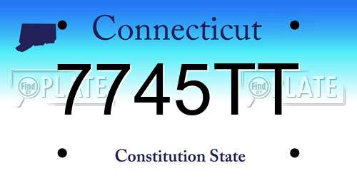 7745TT Connecticut License Plate