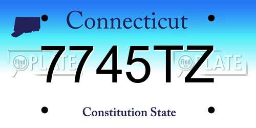 7745TZ Connecticut License Plate