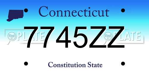 7745ZZ Connecticut License Plate