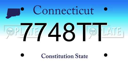 7748TT Connecticut License Plate