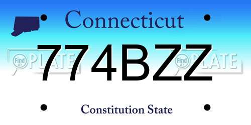 774BZZ Connecticut License Plate
