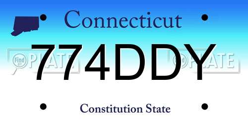 774DDY Connecticut License Plate