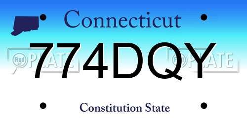 774DQY Connecticut License Plate