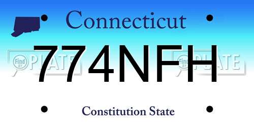 774NFH Connecticut License Plate