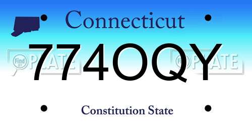 774OQY Connecticut License Plate