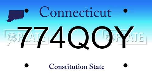 774QOY Connecticut License Plate