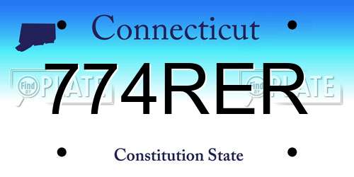 774RER Connecticut License Plate