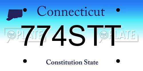 774STT Connecticut License Plate