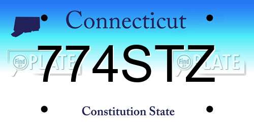 774STZ Connecticut License Plate