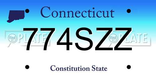 774SZZ Connecticut License Plate