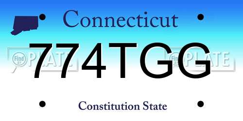774TGG Connecticut License Plate