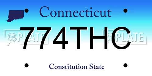 774THC Connecticut License Plate