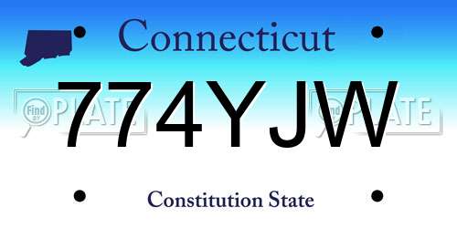 774YJW Connecticut License Plate