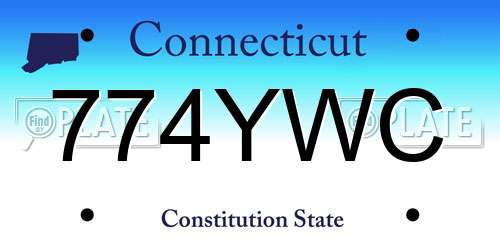 774YWC Connecticut License Plate