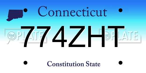 774ZHT Connecticut License Plate