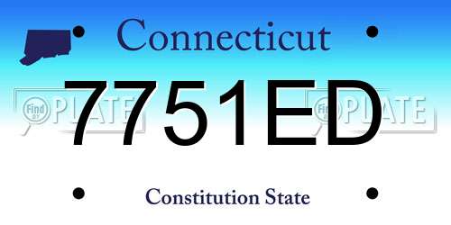 7751ED Connecticut License Plate
