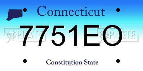 7751EO Connecticut License Plate