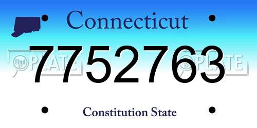 7752763 Connecticut License Plate