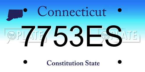 7753ES Connecticut License Plate