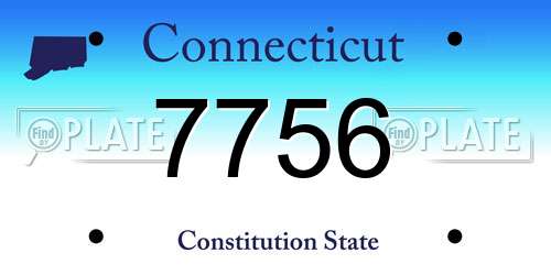 7756 Connecticut License Plate