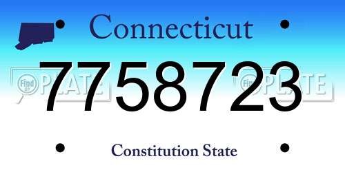 7758723 Connecticut License Plate