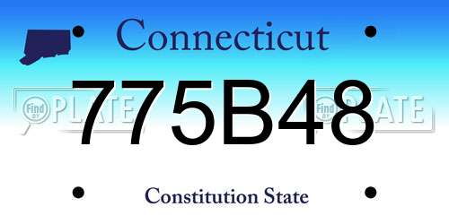 775B48 Connecticut License Plate