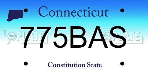 775BAS Connecticut License Plate