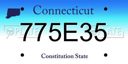 775E35 Connecticut License Plate