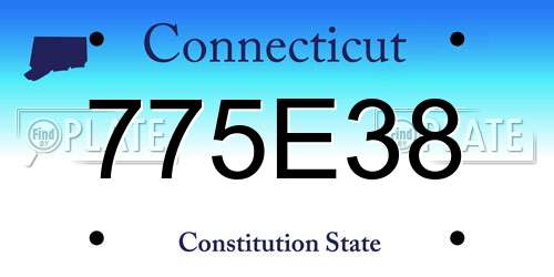 775E38 Connecticut License Plate