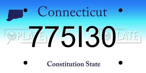 775I30 Connecticut License Plate