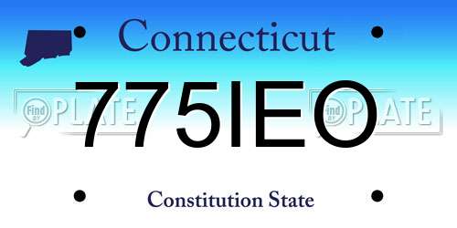775IEO Connecticut License Plate