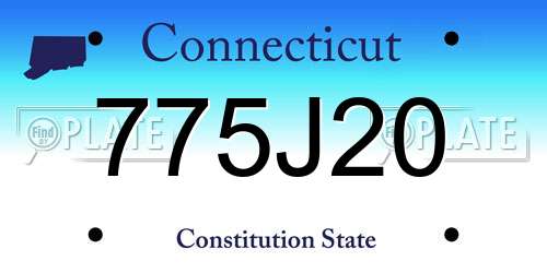 775J20 Connecticut License Plate