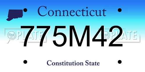 775M42 Connecticut License Plate