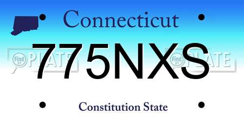 775NXS Connecticut License Plate