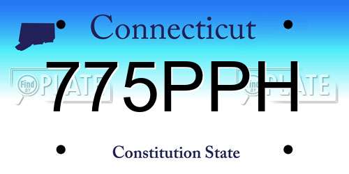 775PPH Connecticut License Plate