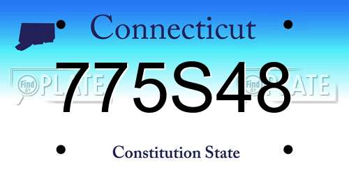 775S48 Connecticut License Plate