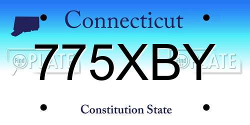 775XBY Connecticut License Plate
