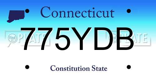 775YDB Connecticut License Plate