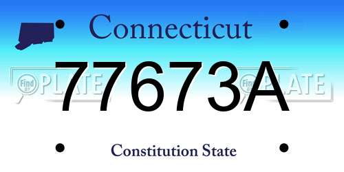 77673A Connecticut License Plate