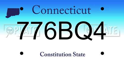 776BQ4 Connecticut License Plate