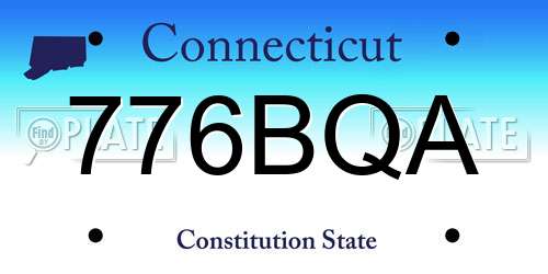 776BQA Connecticut License Plate