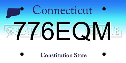 776EQM Connecticut License Plate