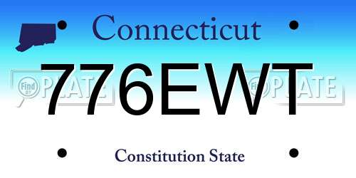 776EWT Connecticut License Plate