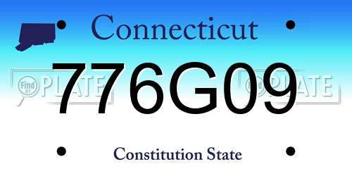 776G09 Connecticut License Plate