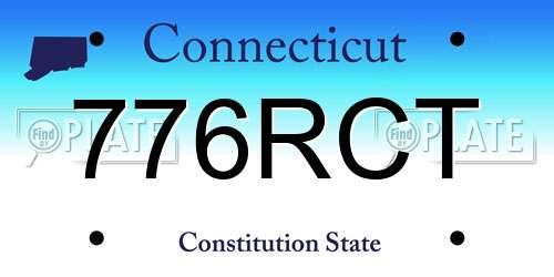 776RCT Connecticut License Plate