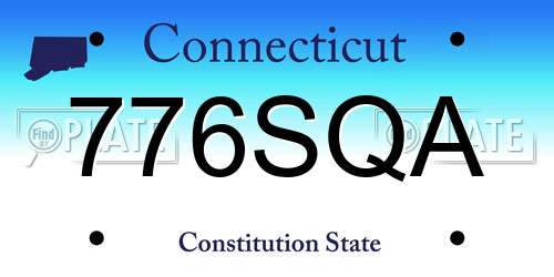 776SQA Connecticut License Plate