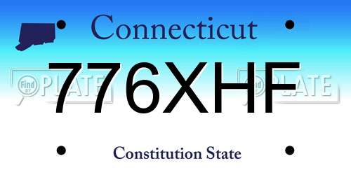 776XHF Connecticut License Plate