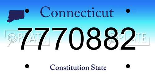 7770882 Connecticut License Plate