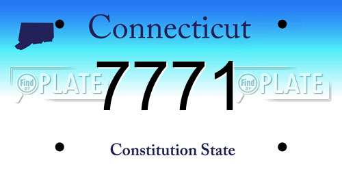 7771 Connecticut License Plate